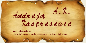 Andreja Kostrešević vizit kartica